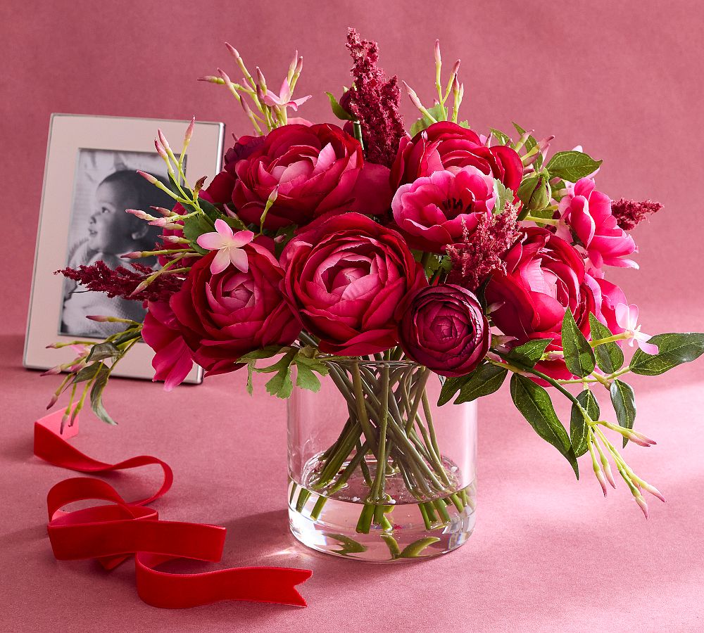 Faux Composed Pink Jasmine &amp; Peony