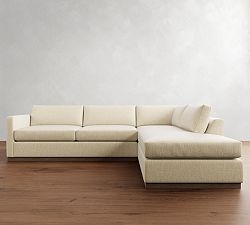Carmel Slim Arm Wood Base Return Bumper Sectional (112&quot;&ndash;124&quot;)