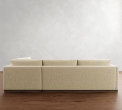 Carmel Slim Arm Wood Base Return Bumper Sectional (112&quot;&ndash;124&quot;)