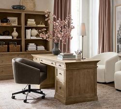 Baldwin Leather Swivel Desk Chair