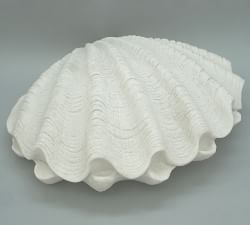Decorative Lit Frosted Glass Clam