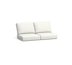 Big Sur Outdoor Sofa Cushion Cover, High Performance Recycled Canvas; Frost