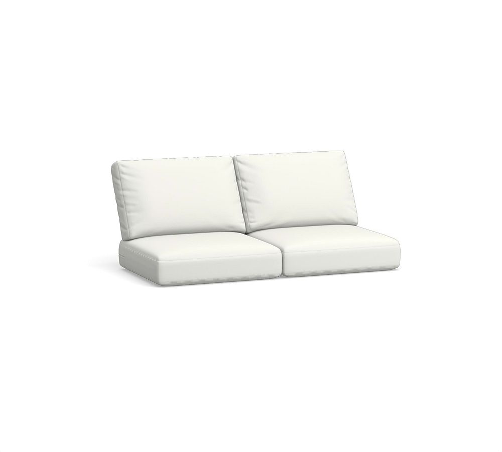 Big Sur Outdoor Sofa Cushion Cover, High Performance Recycled Canvas; Frost
