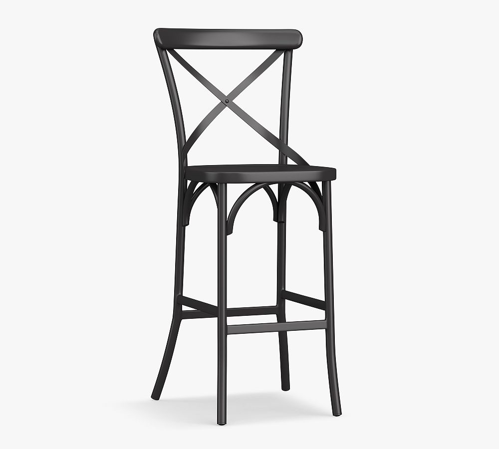 Open Box: X-Back Bistro Bar Stool, Bar Height - Black