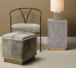 Brynley Hair-On-Hide Ottoman