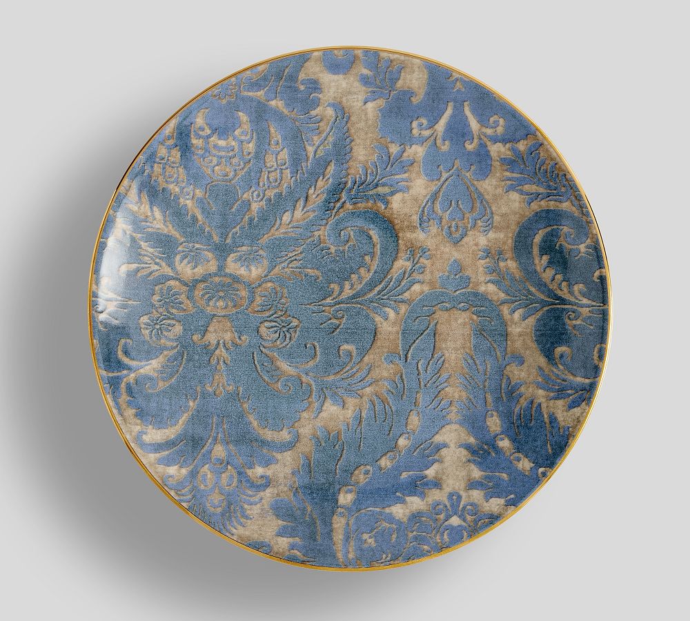 Stella Damask Stoneware Salad Plates - Set of 4