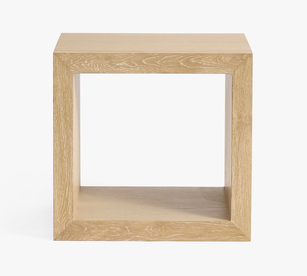 Open Box: Folsom Rectangular End Table, 26" - Cerused Natural