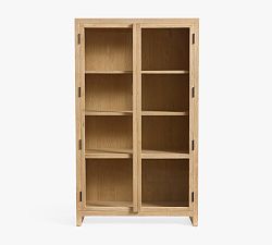 Open Box: Folsom Glass Cabinet 49" - Cerused Natural