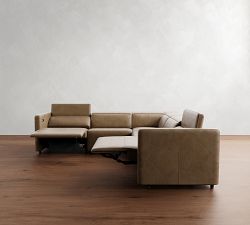 Tucker Leather Power Reclining L-Shaped Sectional (108&quot;)