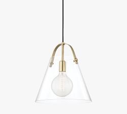 Giles Glass Pendant (9&quot;-17&quot;)
