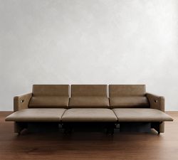 Tucker Leather Power Reclining Sofa (74&quot;&ndash;107&quot;)