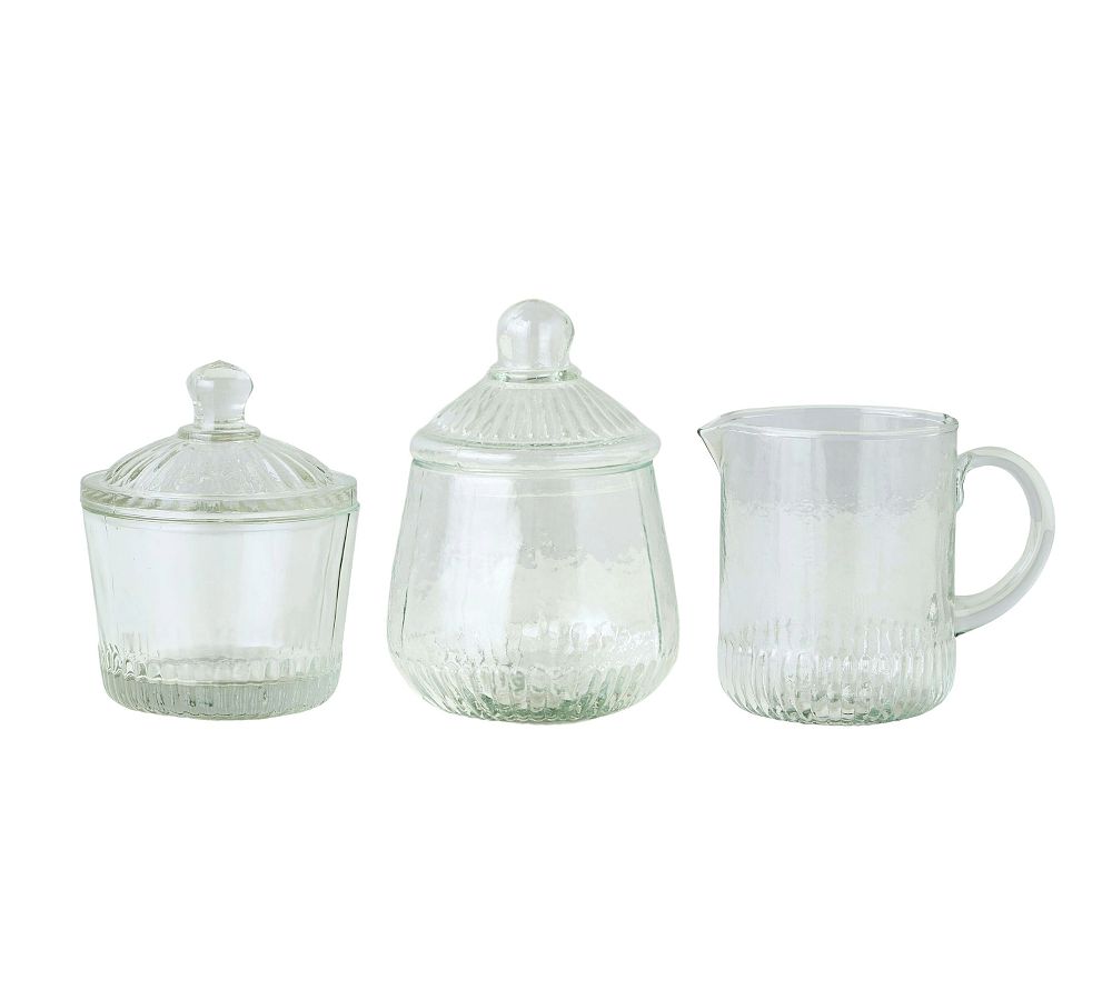 Glass Bistro Mini Jug, Candy and Biscuit Jar Set