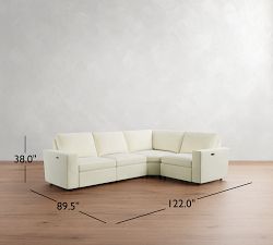 Dream Wide Arm Power Reclining Reversible Wedge Sectional - Storage Available (122&quot;-134&quot;)