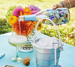 Beach Recycled Aluminum Ice Bucket and Server