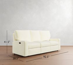 PB Comfort Modern Square Arm Motion Power Reclining Sofa (86&quot;)
