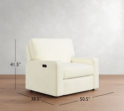 PB Comfort Modern Square Arm Power Recliner