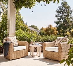 Gideon Wicker Swivel Outdoor Lounge Chair