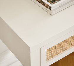 Westly Cane Makeup Vanity With Drawers