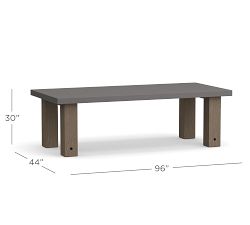 Abbott Concrete &amp; Acacia Chunky Leg Dining Table + Huntington Chair Dining Set