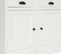 Aubrey Shelf with Open Cabinets (74.5&quot;)