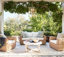 Gideon Wicker Swivel Outdoor Lounge Chair