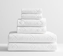 Easy Care Sculpted Organic Towel Bundle - Set of 6
