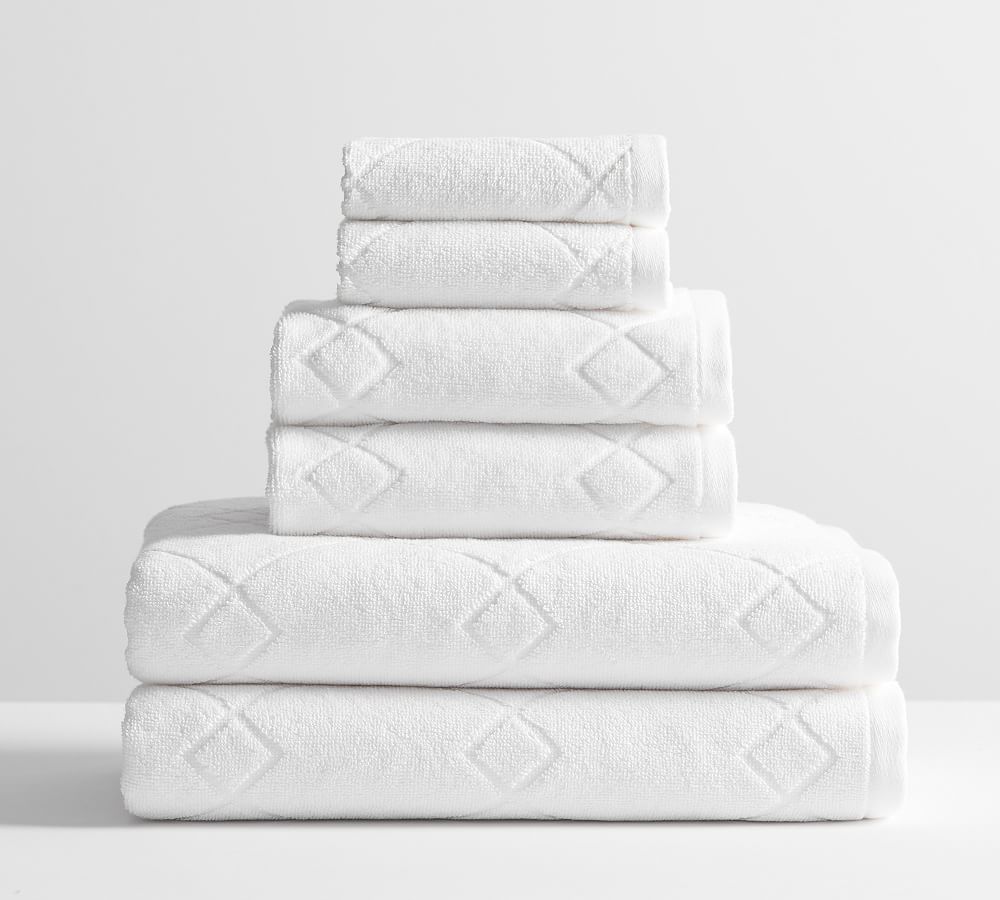 Easy Care Sculpted Organic Towel Bundle - Set of 6