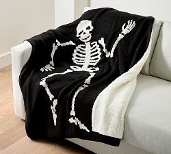 Open Box:  Mr. Bones Fair Isle Knit Jacquard Throw