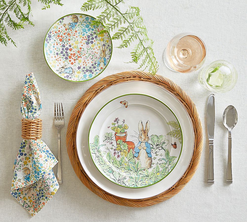 Peter Rabbit&#8482; Stoneware Salad Plates - Mixed Set of 4