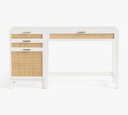 Westly Cane Makeup Vanity With Drawers