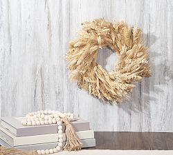 Dried Fall Grain Wheat Wreath