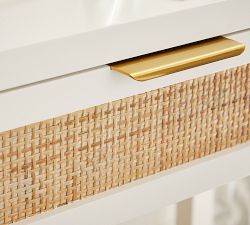 Westly Cane Makeup Vanity With Drawers