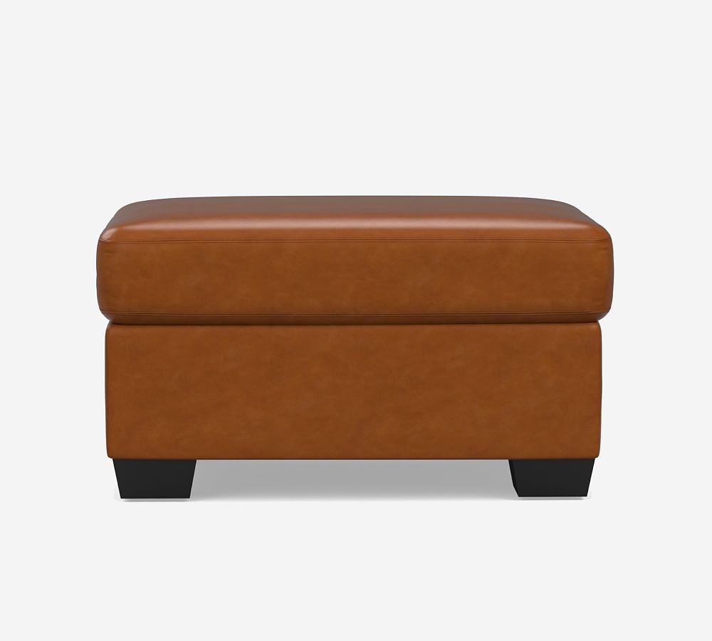 York Leather Ottoman