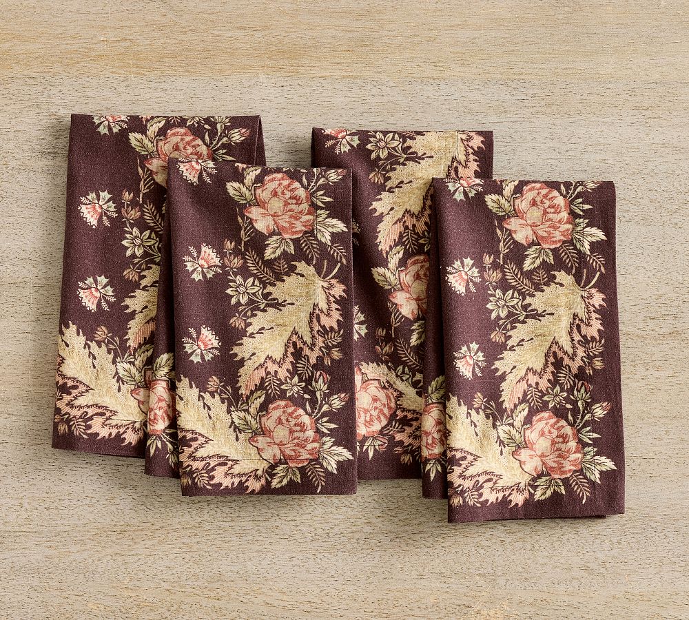 Antique Rose Cotton Napkins - Set of 4