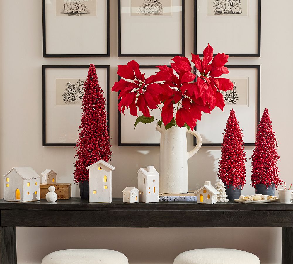 Faux Oversized Poinsettia Stem