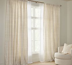 Raw Silk Linen Curtain