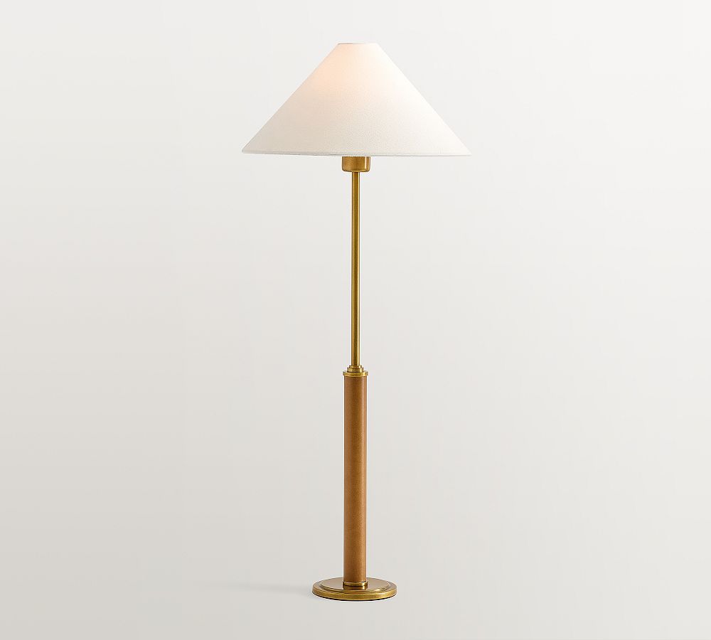 Chambers Leather Table Lamp (15&quot;)