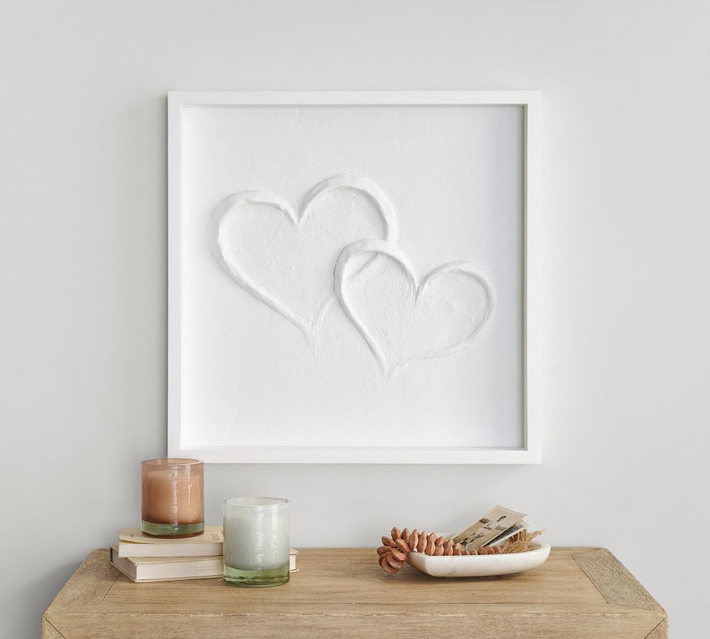 Double Heart Resin Shadow Box