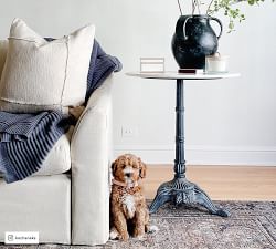 Rae Round Marble End Table (20&quot;)