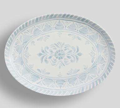 Chambray Tile Stoneware Serving Platter