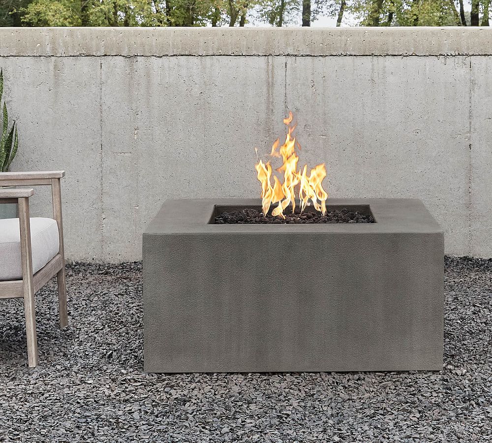 Arbor Concrete Low Square Fire Pit Table (40&quot;)