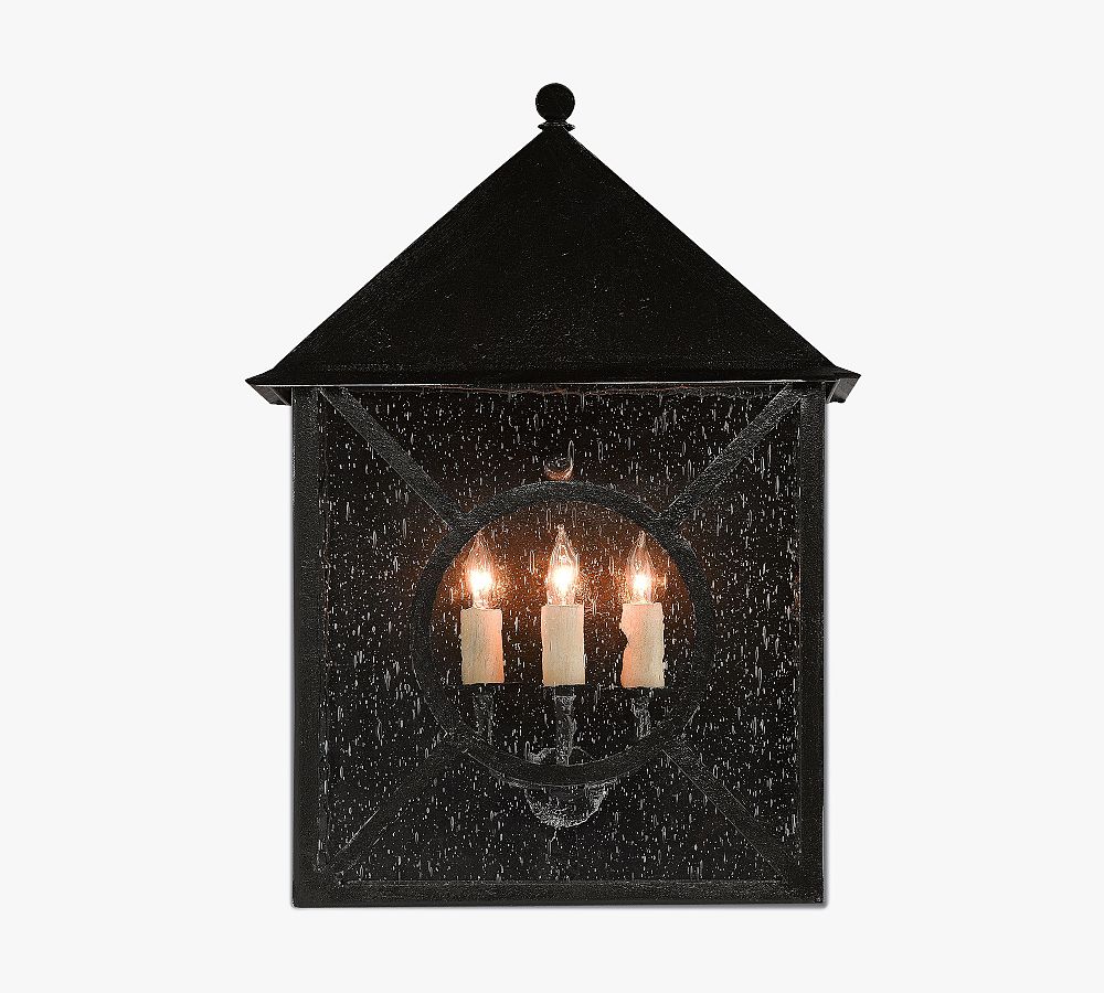 Rhodes Outdoor Seeded Glass Sconce (13&quot;- 20&quot;)