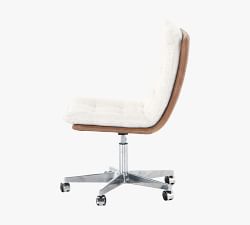 Elm Tufted Upholstered Swivel Desk Chair