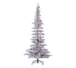 Pre-Lit Flocked Austin Pine Artificial Christmas Trees