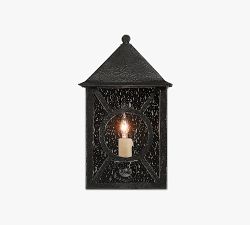 Rhodes Outdoor Seeded Glass Sconce (13&quot;- 20&quot;)