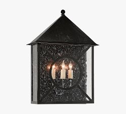 Rhodes Outdoor Seeded Glass Sconce (13&quot;- 20&quot;)