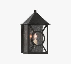 Rhodes Outdoor Seeded Glass Sconce (13&quot;- 20&quot;)