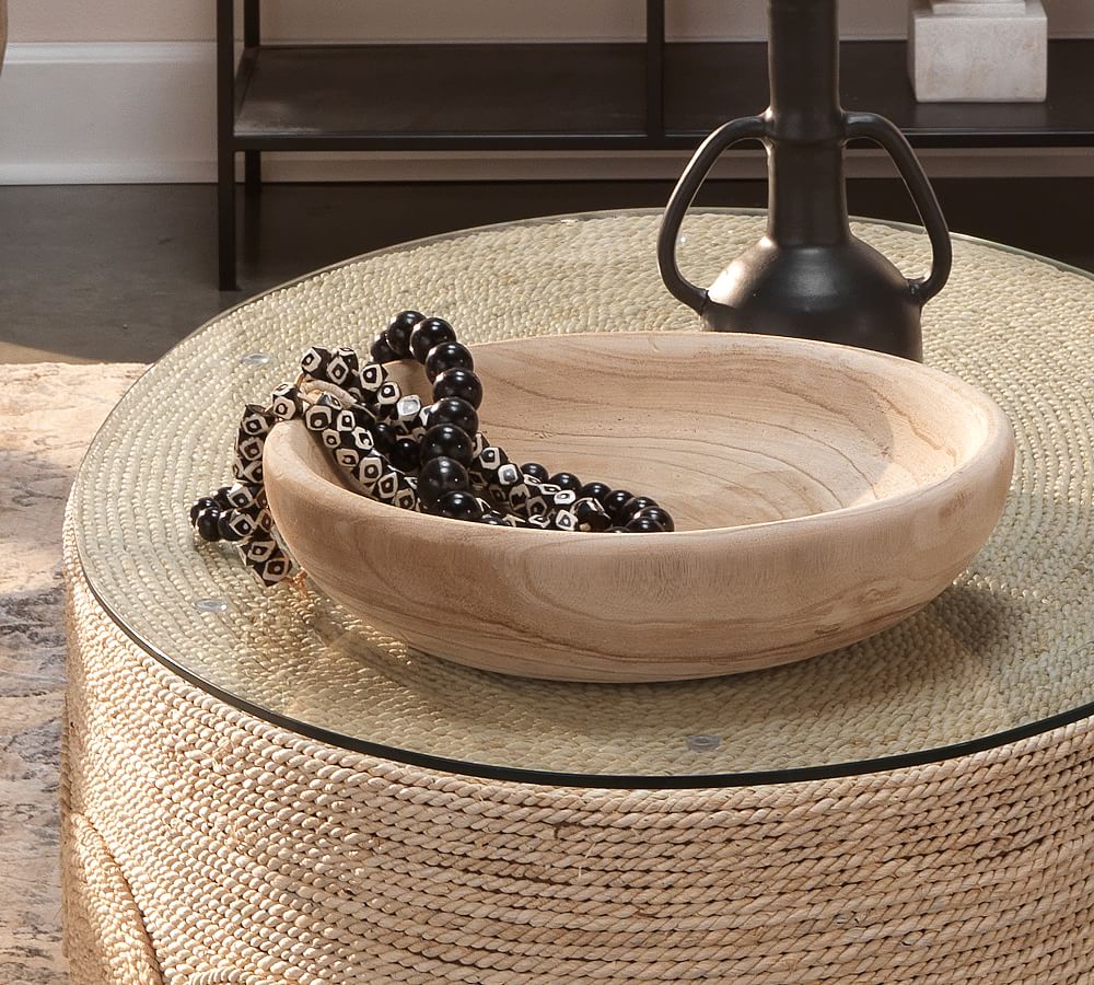 Hand Carved Organic Wood Grain Bowl