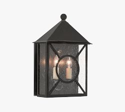 Rhodes Outdoor Seeded Glass Sconce (13&quot;- 20&quot;)