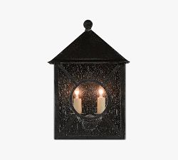Rhodes Outdoor Seeded Glass Sconce (13&quot;- 20&quot;)